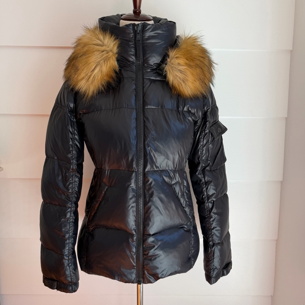 S13 Down Puffer Coat with Removable Hood size M - Picture 3 of 10
